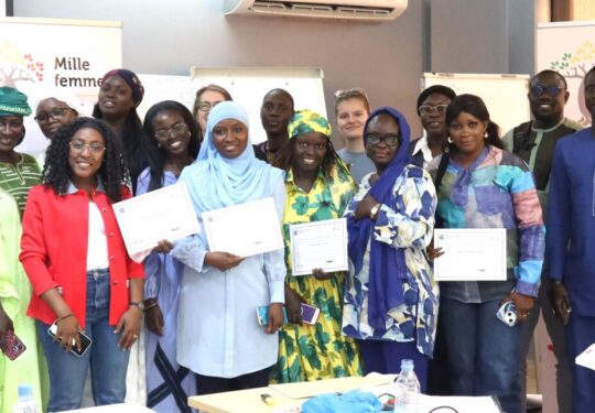 Personnes participantes et équipe du projet Mille femmes